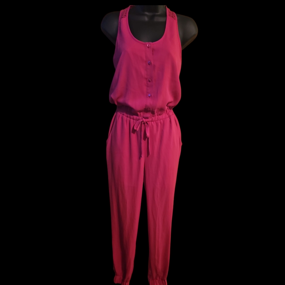 L'Amour Fuchsia Sleeveless Jumpsuit
